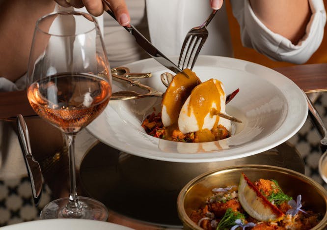 food food presentation brunch cutlery fork meal plate