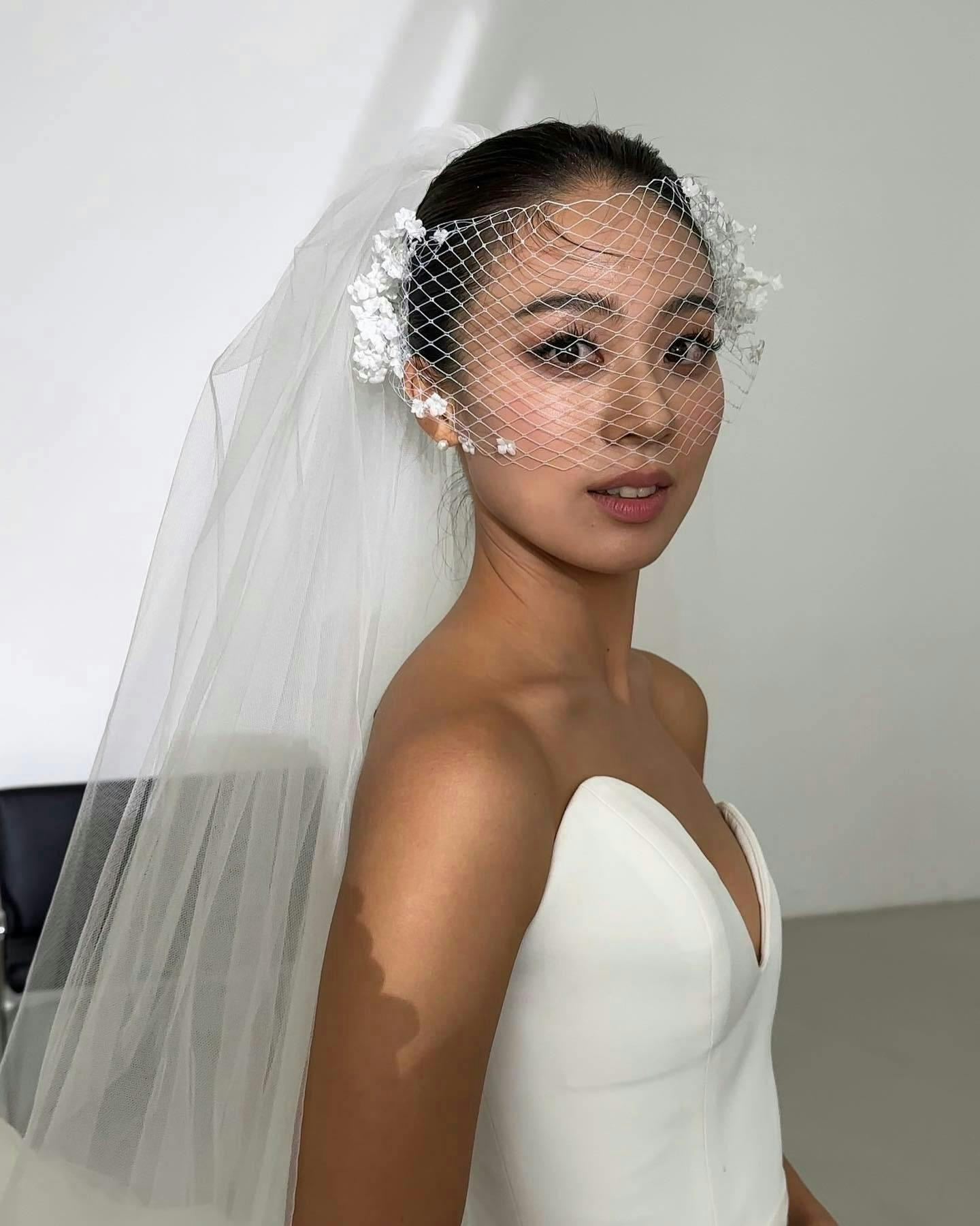 clothing veil bridal veil dress fashion formal wear gown person wedding wedding gown