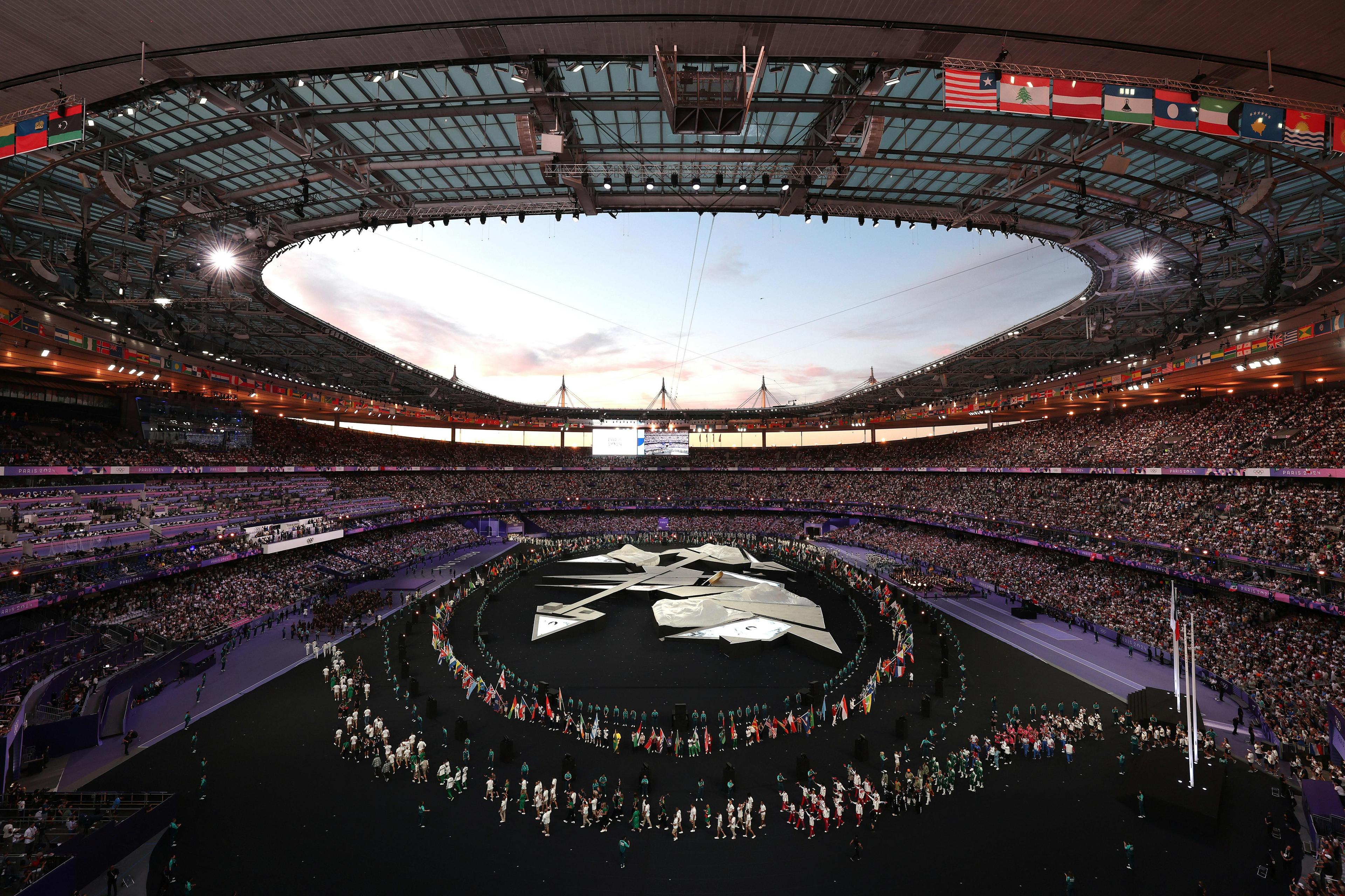 paris architecture arena building stadium person